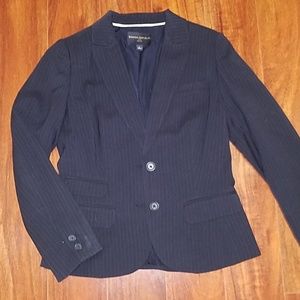 Banana Republic Navy Pinstripe Blazer